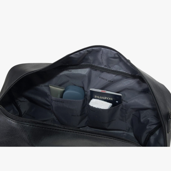 Kenneth Cole REACTION Port Stanley Duffel Pebbled Vegan Leather Carry on… - Picture 10 of 10